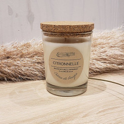 Bougie artisanale cire de soja et parfum citronnelle