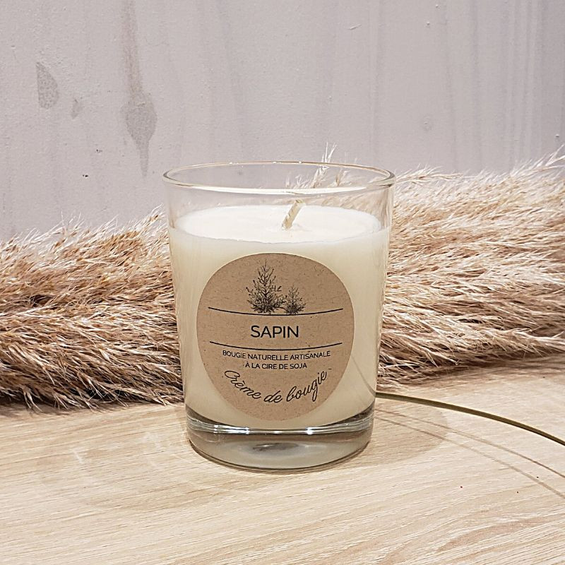 Bougie naturelle parfum sapin